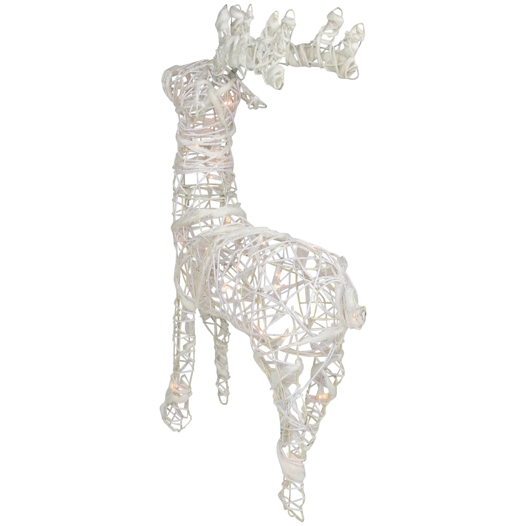 Glittered Rattan Reindeer, 30", Pre-Lit – view 5
