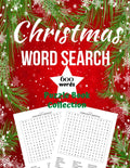CHRISTMAS WORD SEARCH PUZZLE BOOK COLLECTION: Large Print for Seniors Adults Teens and Kids with More 600 Words to Find Pages 8,5X11" Gift for Christmas