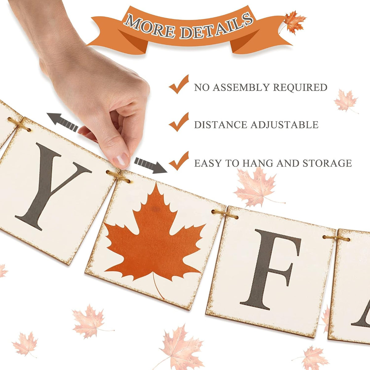 Happy Fall Wooden Banner – view 3