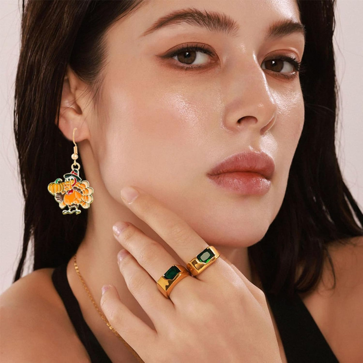 Thanksgiving Fall Earrings for Women Lightweight Autumn Maple Leaf Thanksgiving Earrings Cute Funny Pumpkin Turkey Earrings