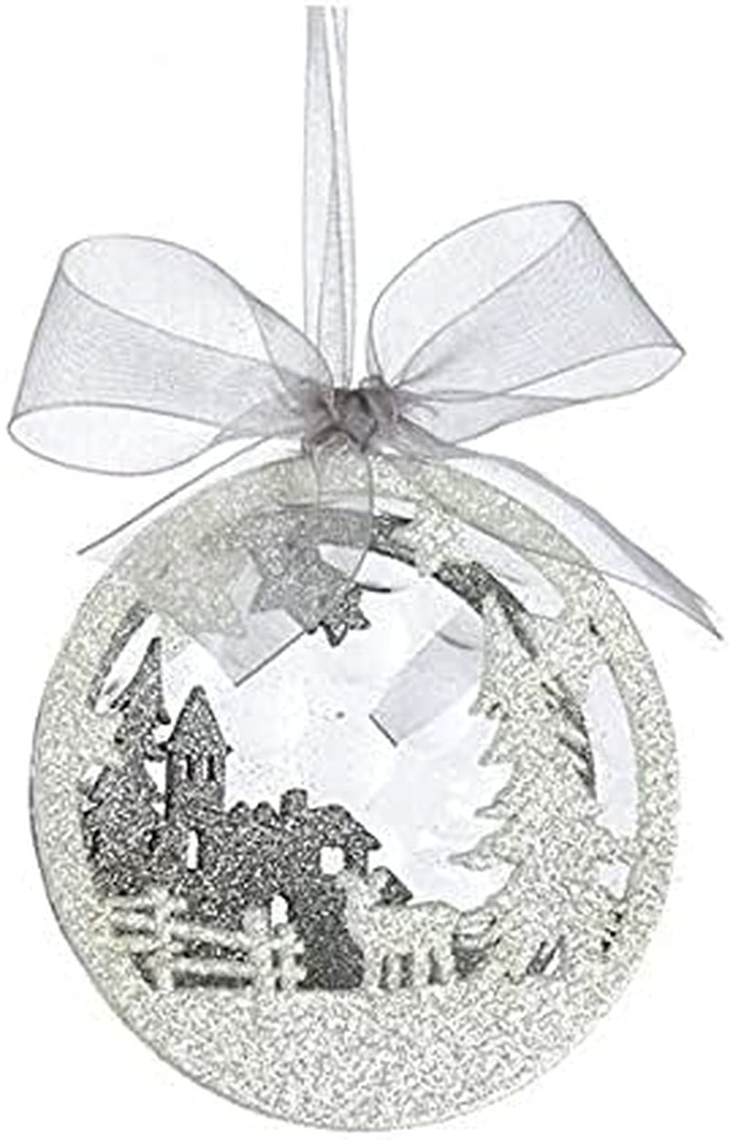 Kurt Adler Church Scene Half Ball Ornament