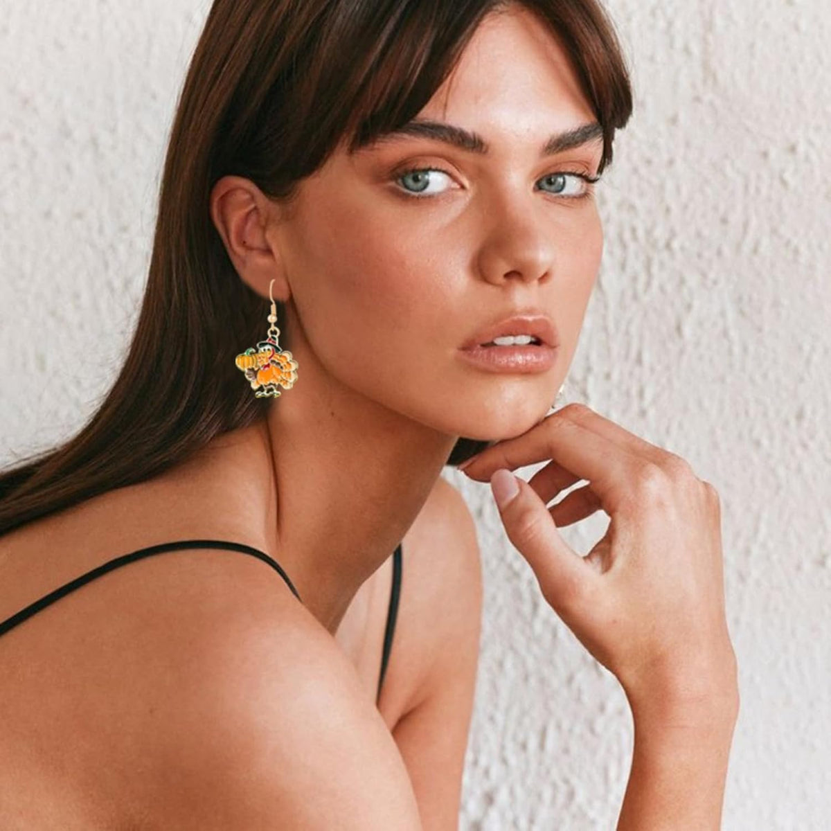 Thanksgiving Fall Earrings for Women Lightweight Autumn Maple Leaf Thanksgiving Earrings Cute Funny Pumpkin Turkey Earrings