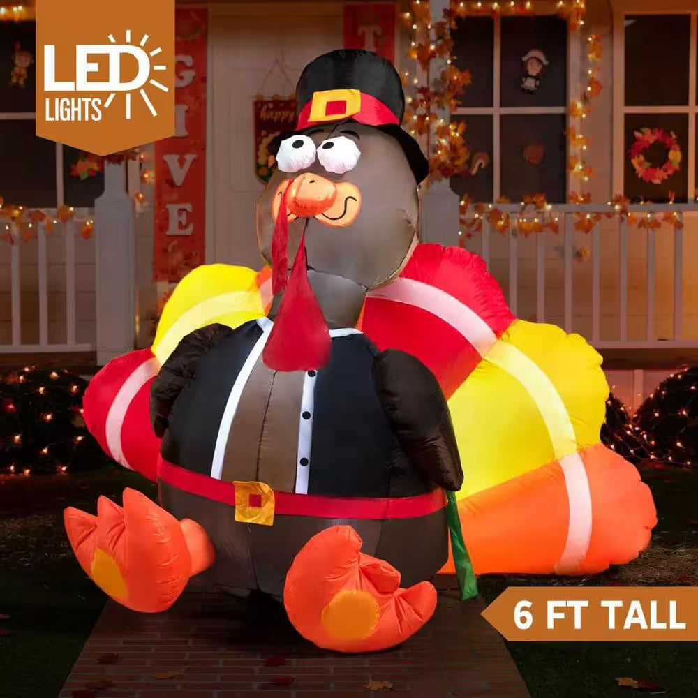 6 Ft. Thanksgiving Inflatable Turkey