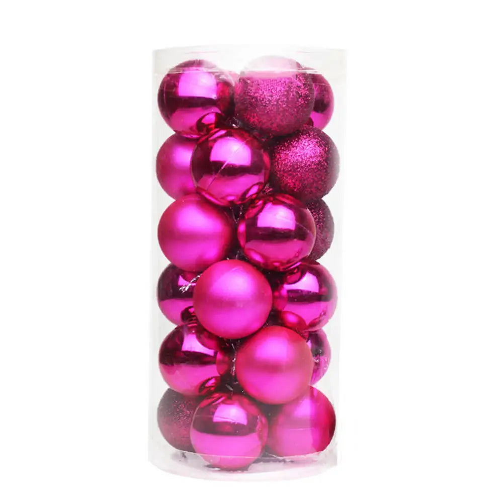 Mini Flocked Ball Ornaments, Set of 24 – view 24