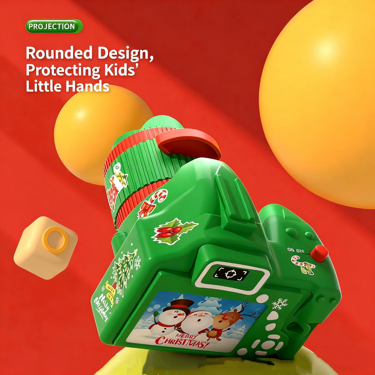Christmas Projection Camera Night Light Educational Projector with Colorful Images for Holiday Christmas Decorations Learning Fun Indoor Outdoor Holiday Party Decorations