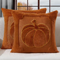 Rust Pumpkin Pillow Covers, 18×18, Set of 2