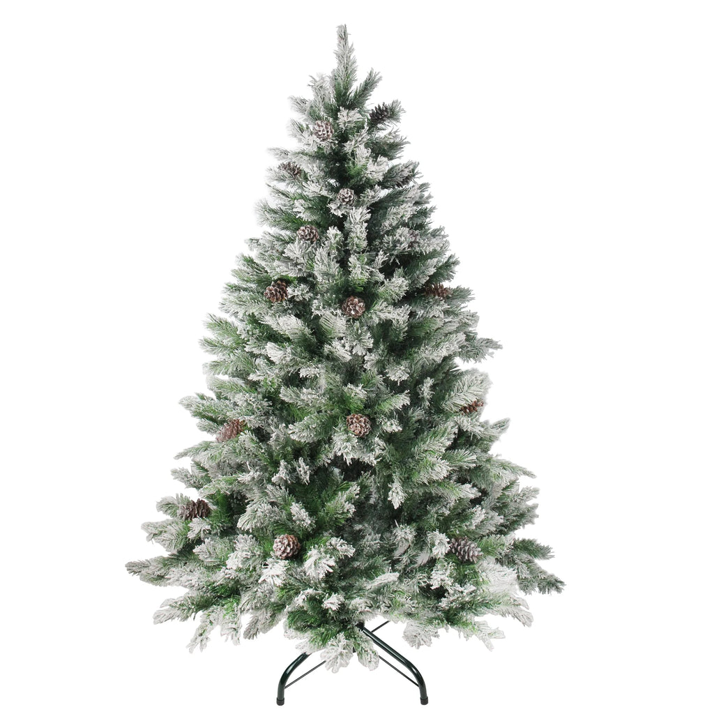Flocked Angel Pine Artificial Christmas Tree, 6 ft, Unlit