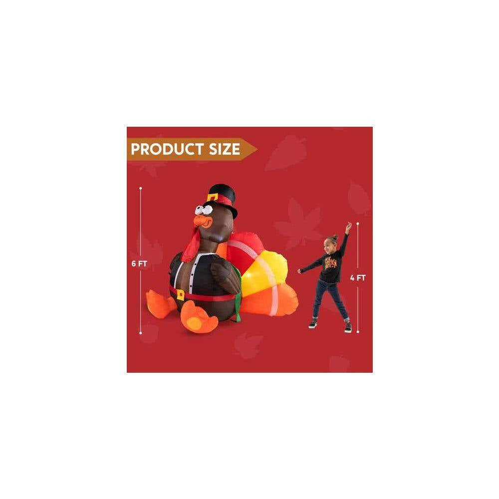 6 Ft. Thanksgiving Inflatable Turkey
