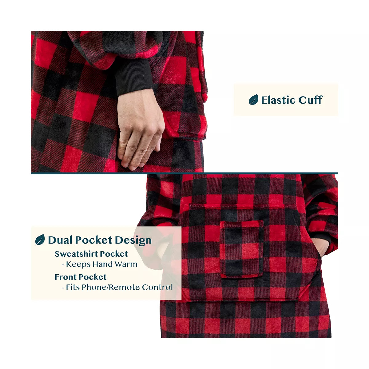 Pavilia Wearable Blanket Hoodie – view 4