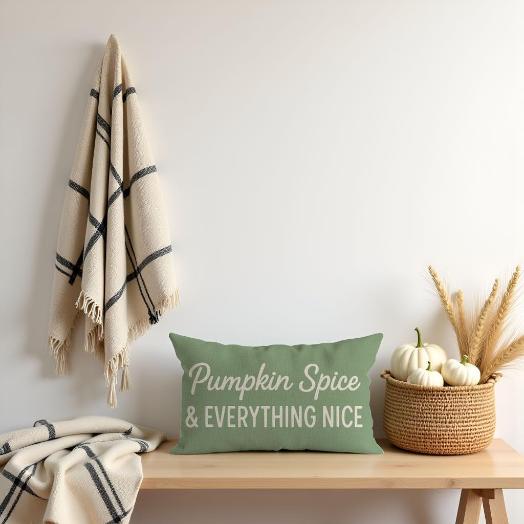 Sage Green Fall Pillow Cover, 12×20 – view 4