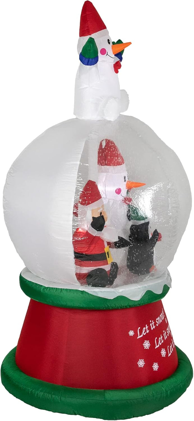 Lighted Inflatable Santa & Friends Snow Globe, 6.75 ft – view 3