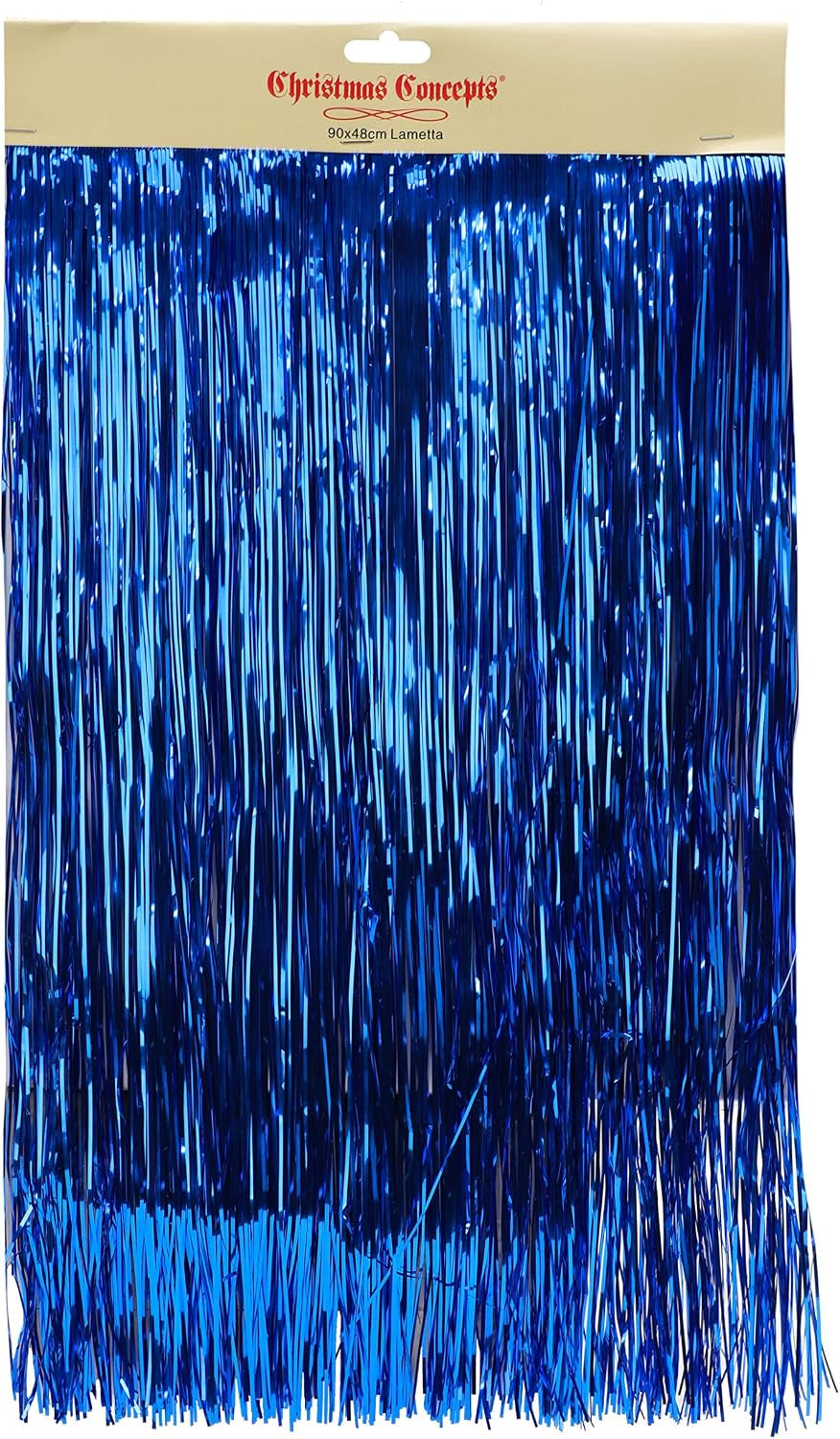 Lametta Icicle Tinsel Strands, Royal Blue
