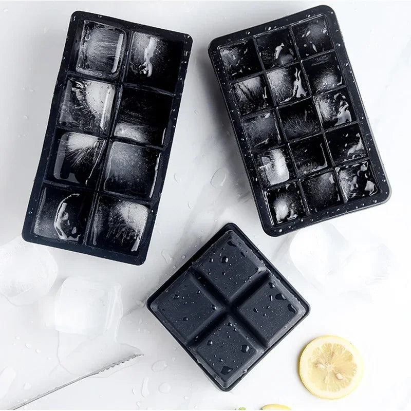 Safe Silicone Ice Cube Molds with Lid Spherical Ice Molds Reusable Whiskey Ice Cube Molds Cocktail Freezer DIY Homemade Barware