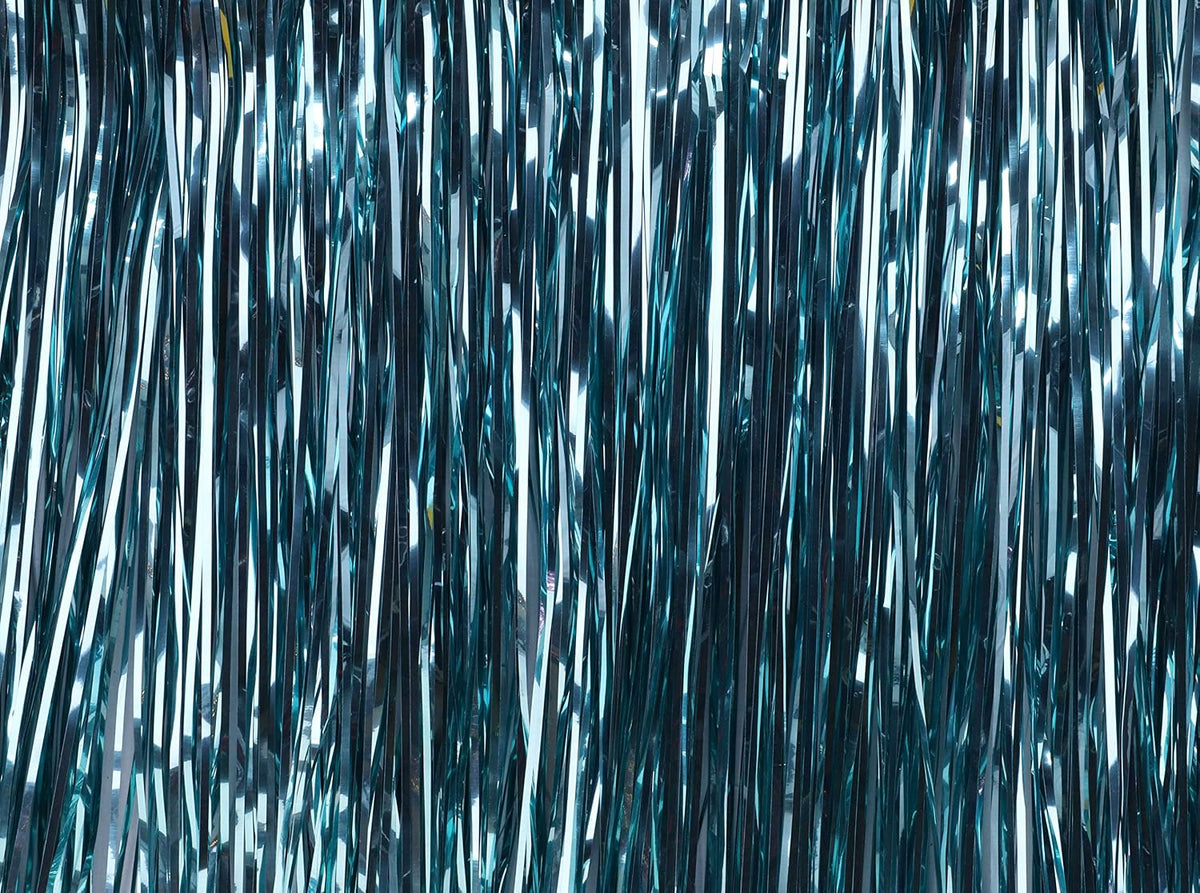 Lametta Icicle Tinsel Strands, Ice Blue – view 2