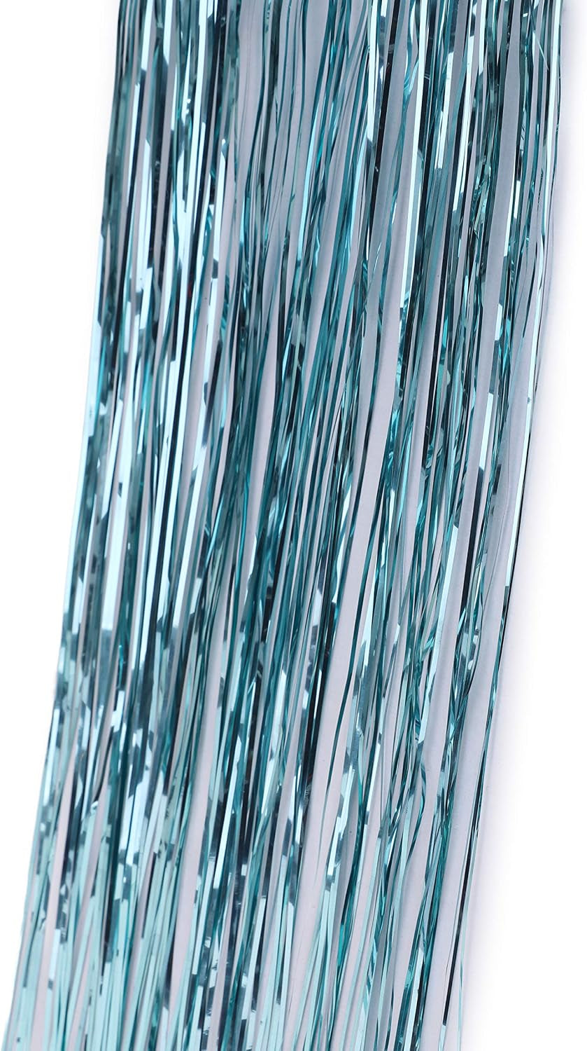 Lametta Icicle Tinsel Strands, Ice Blue – view 3