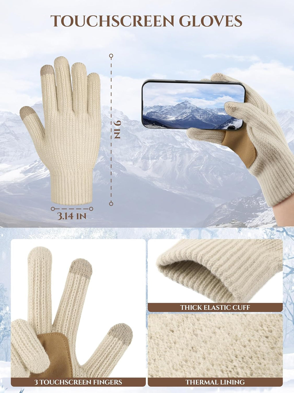 Women's Fleece Beanie, Scarf & Gloves Set – view 4
