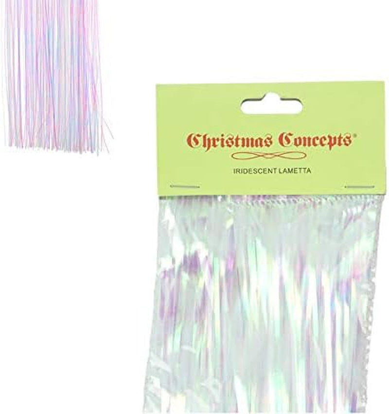 Lametta Icicle Tinsel Strands, Iridescent