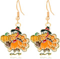 Thanksgiving Fall Earrings for Women Lightweight Autumn Maple Leaf Thanksgiving Earrings Cute Funny Pumpkin Turkey Earrings