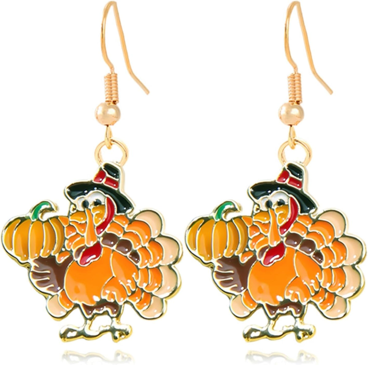 Thanksgiving Fall Earrings for Women Lightweight Autumn Maple Leaf Thanksgiving Earrings Cute Funny Pumpkin Turkey Earrings