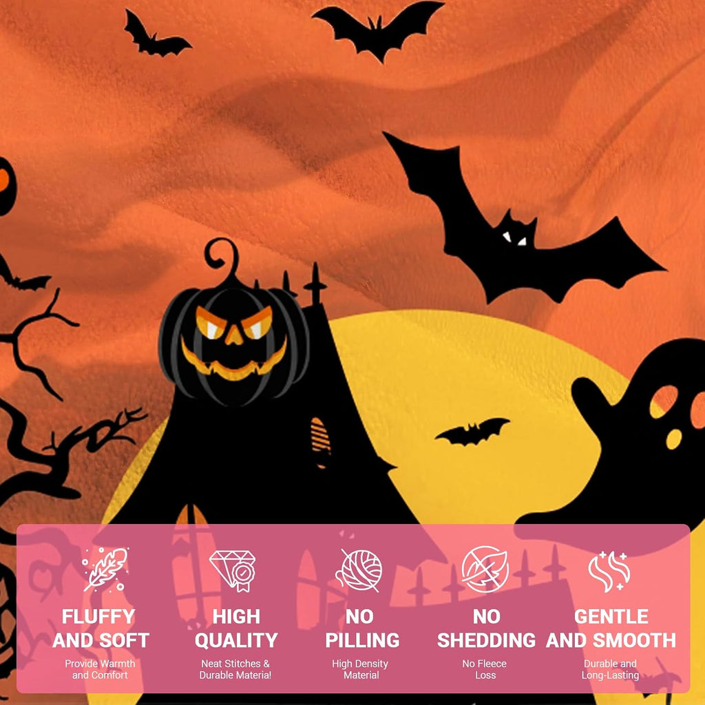 Cute Halloween Blankets for Kids/Adults, Spooky Blanket for Boy/Girls/Toddler, Throw Blanket for Couch 40"X 60"
