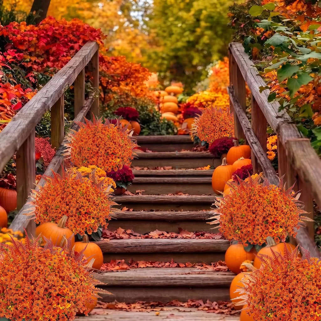 Artificial Fall Mums, 24 Bundles – view 6