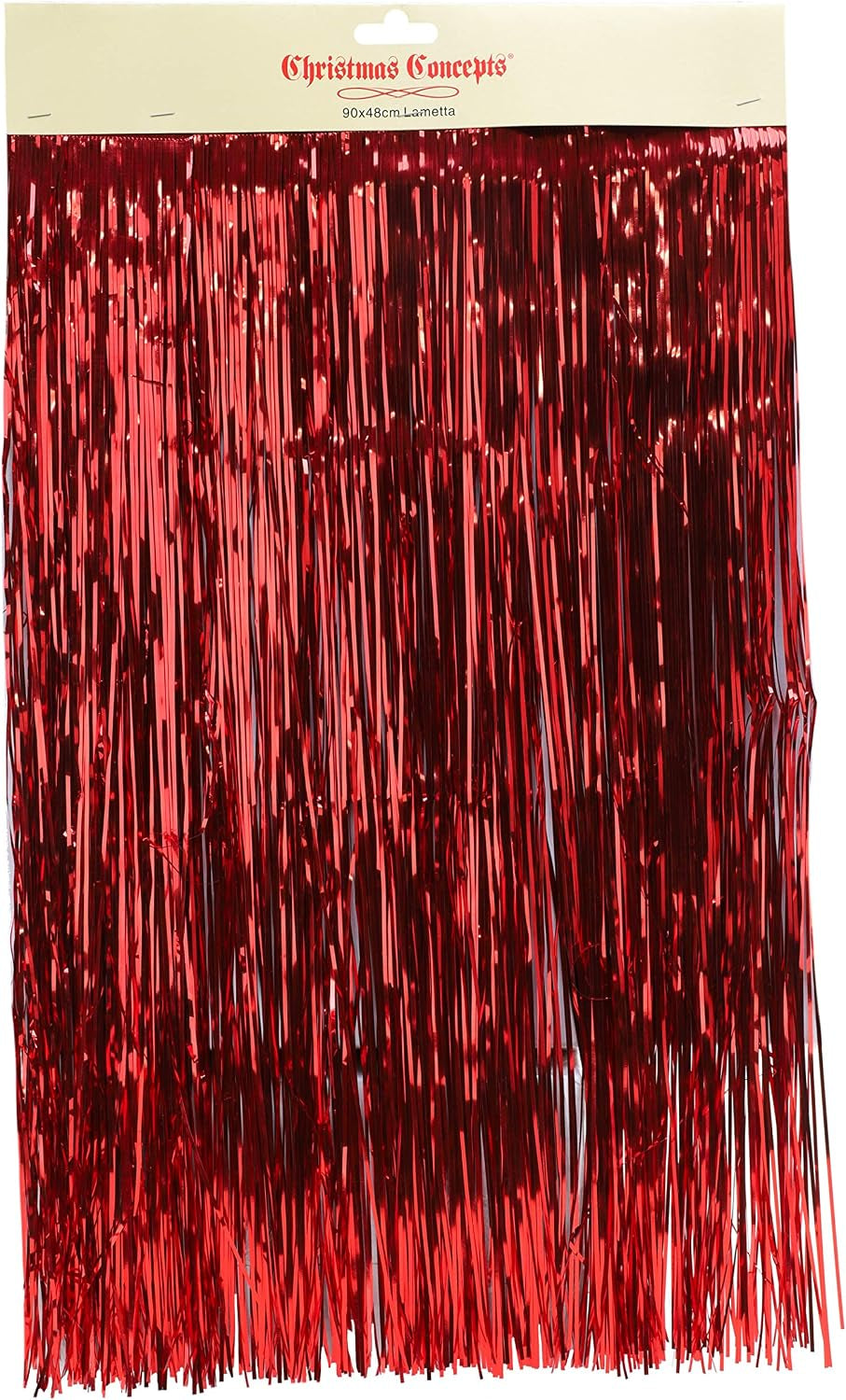 Lametta Icicle Tinsel Strands, Red