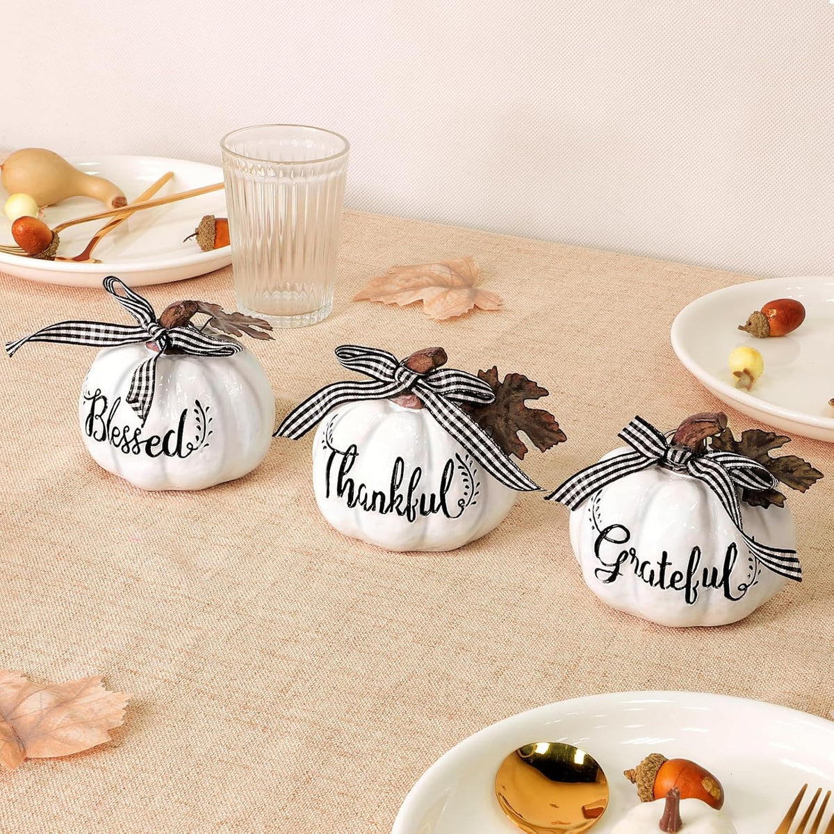 White Resin Pumpkin Trio – view 6