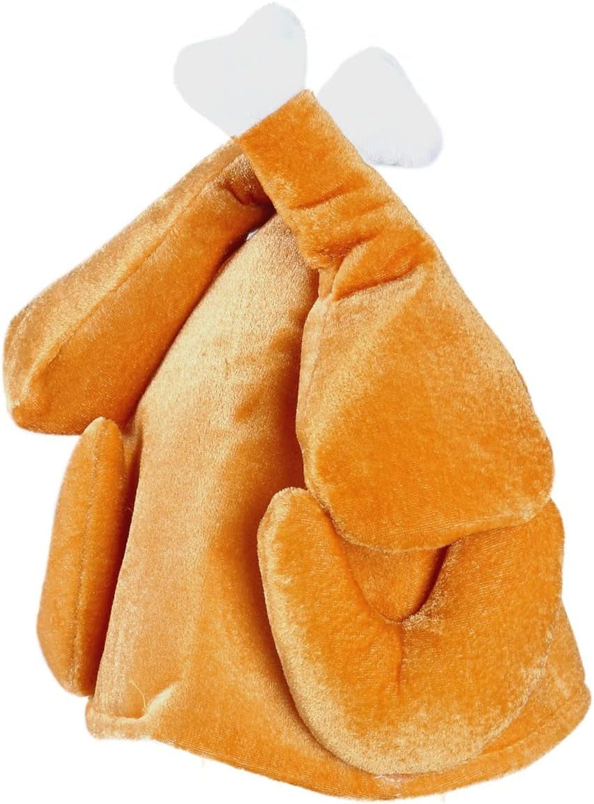 Plush Turkey Hat - Funny Thanksgiving Costume for Kids & Adults