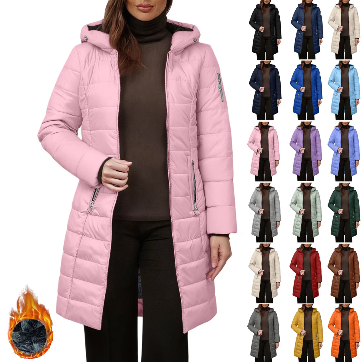 Women's Long Quilted Puffer Coat