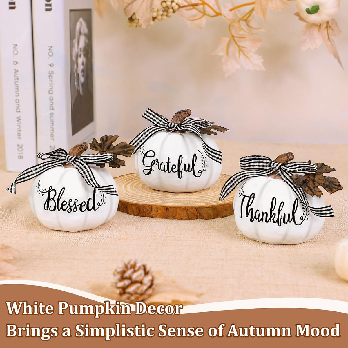 White Resin Pumpkin Trio – view 5