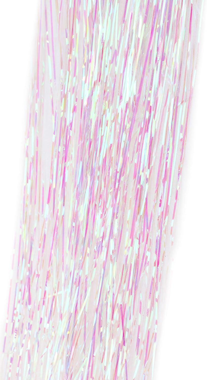 Lametta Icicle Tinsel Strands, Shiny Iridescent – view 3