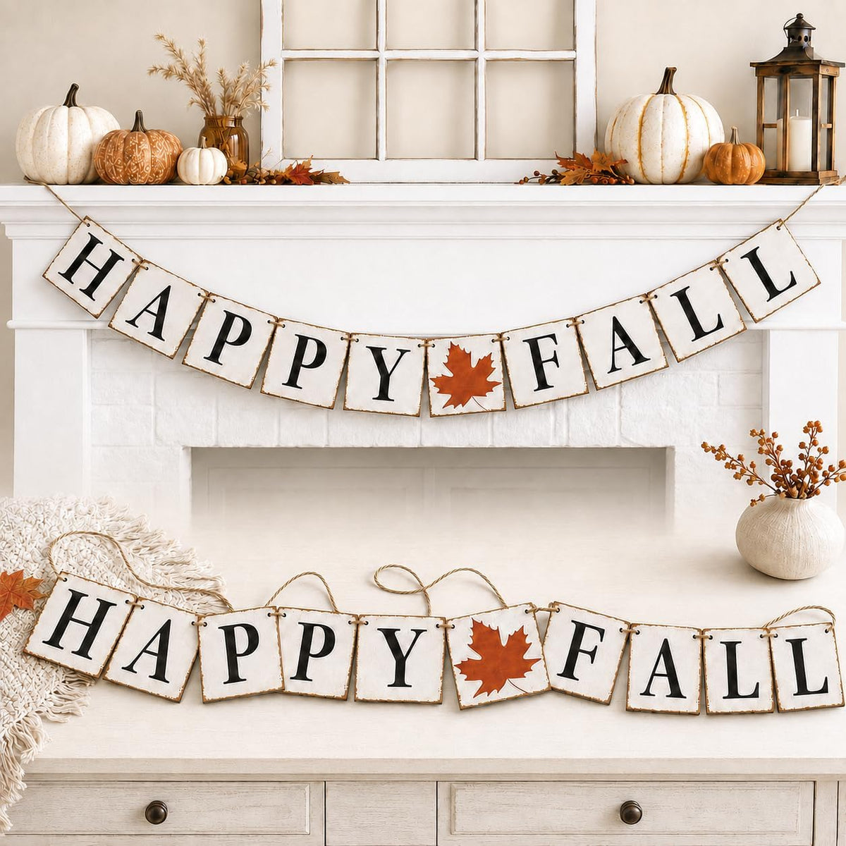 Happy Fall Wooden Banner