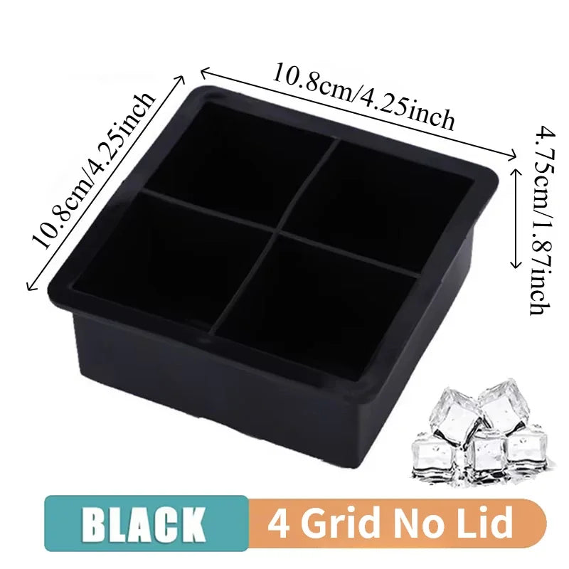 Safe Silicone Ice Cube Molds with Lid Spherical Ice Molds Reusable Whiskey Ice Cube Molds Cocktail Freezer DIY Homemade Barware