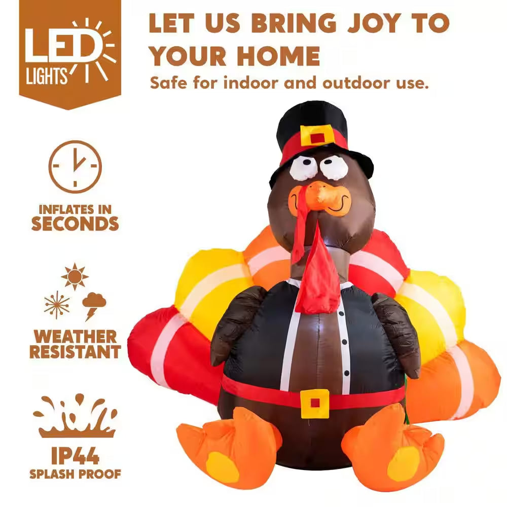 6 Ft. Thanksgiving Inflatable Turkey