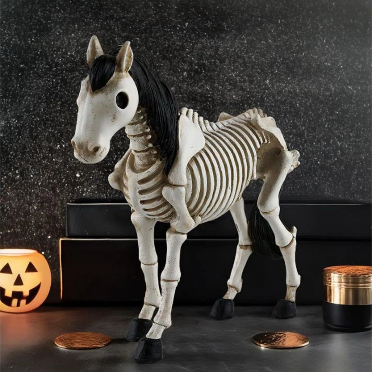 Amlbb Halloween Decorations Outdoor Halloween New Style Skeleton Horse Decoration Home Desktop Personality Decoration Gift Resin Decoration Halloween Decor on Clearance