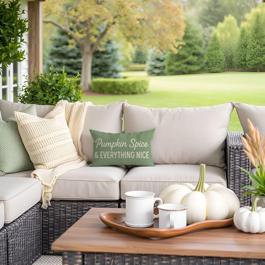 Sage Green Fall Pillow Cover, 12×20 – view 3