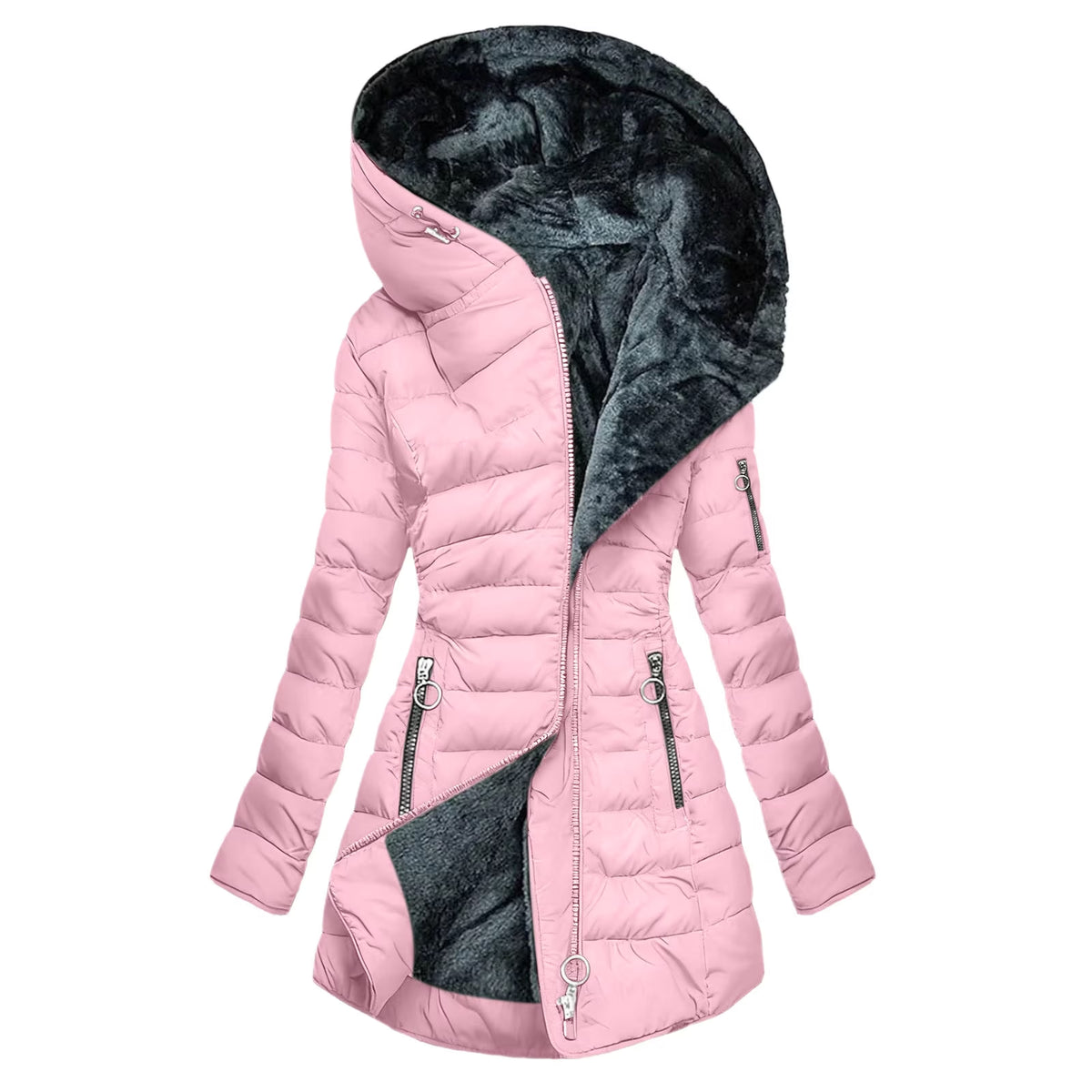 Women's Long Quilted Puffer Coat – view 2