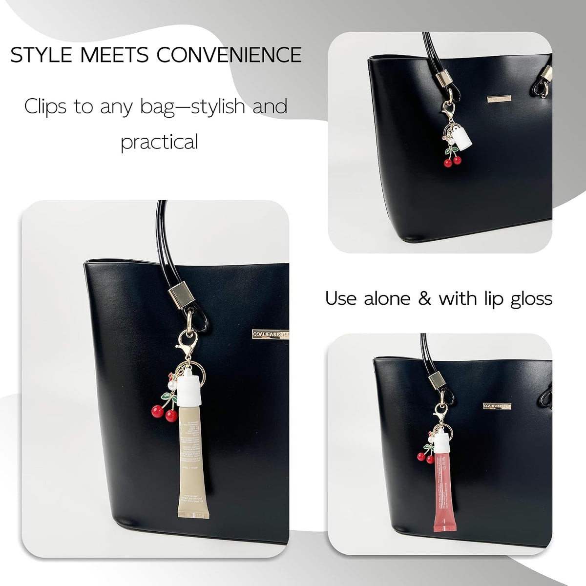 Lip Gloss and Hand Cream Keychain Cap Holder, Fits Chapstick and Fits Summer Fridays Lip Balm, Cute Portable Accessory