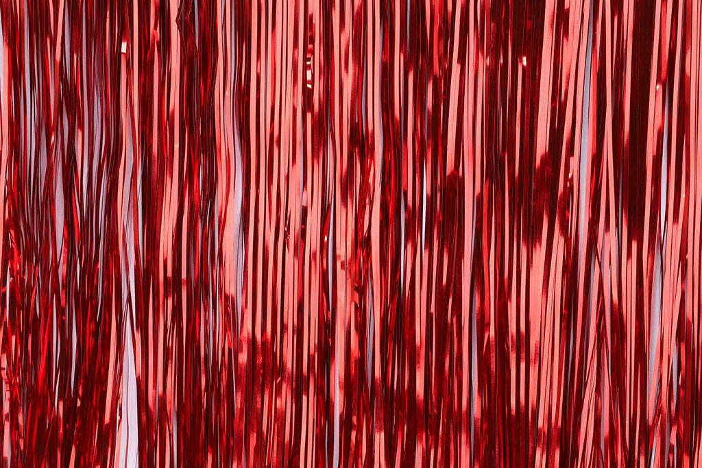 Lametta Icicle Tinsel Strands, Red – view 2