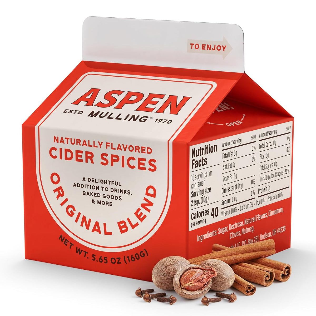 Cider Spices Original Blend. Cinnamon, Nutmeg, & Clove. Holiday Mulling Spice Mix for Spiced Cider, Mulled Red Wine, & Festive Winter Beverage Mix. 5.65 Oz. (Pack of 2)