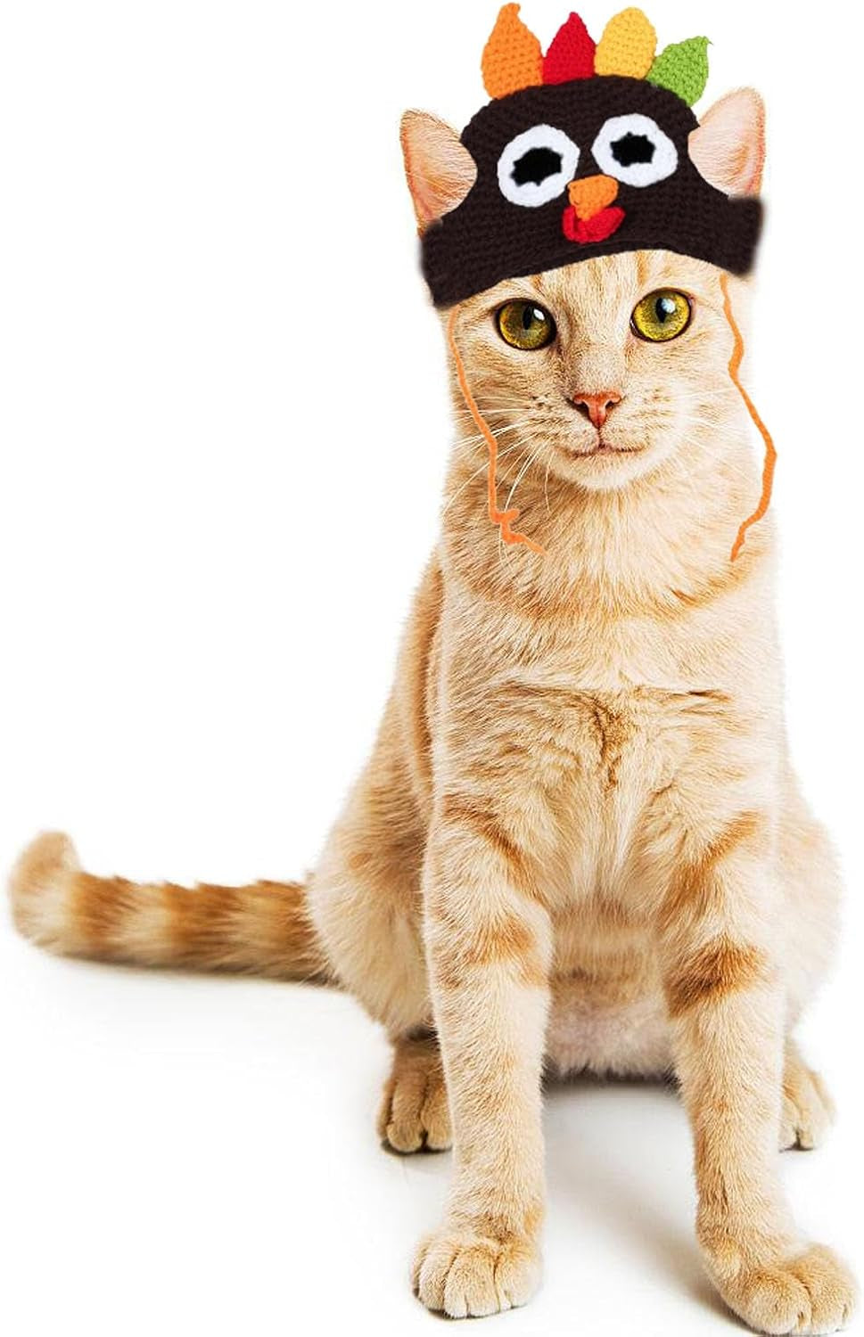 Thanksgiving Cats Costume Cat Turkey Drumstick Hat for Small Dog Kitten Thanksgiving Party Costume Cosplay Accessory Headwear