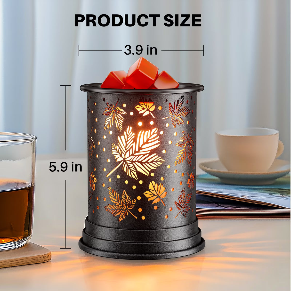 Electric Wax Melt Warmer,  Metal Wax Warmer, Scented Candle Wax Burner for Gift