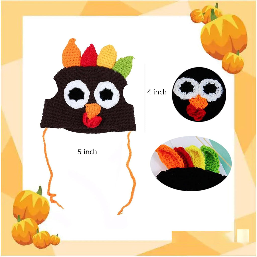 Thanksgiving Cats Costume Cat Turkey Drumstick Hat for Small Dog Kitten Thanksgiving Party Costume Cosplay Accessory Headwear