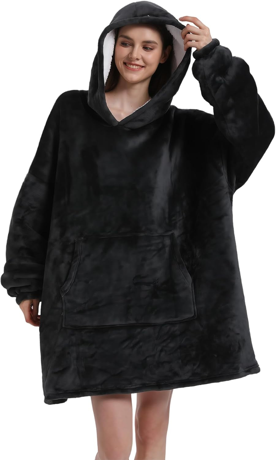 Oversized Flannel Blanket Hoodie