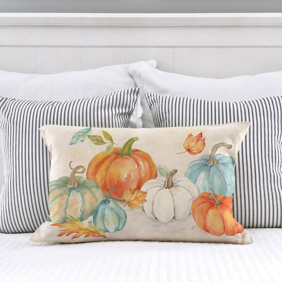 Fall Pumpkins Lumbar Pillow Cover, 12×20 – view 5