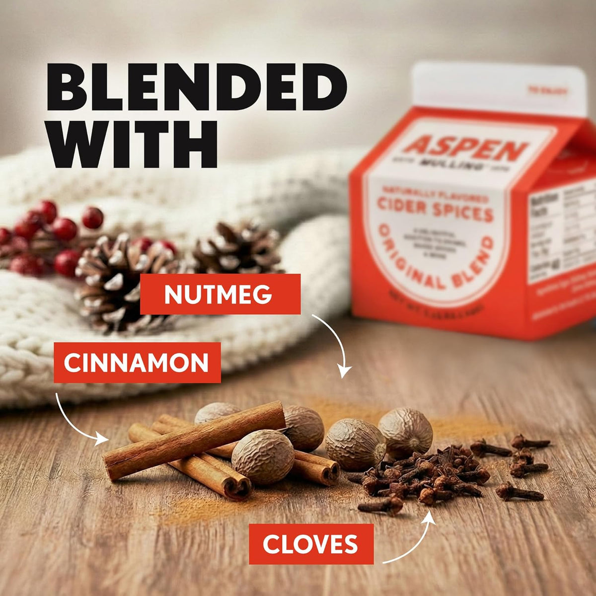 Cider Spices Original Blend. Cinnamon, Nutmeg, & Clove. Holiday Mulling Spice Mix for Spiced Cider, Mulled Red Wine, & Festive Winter Beverage Mix. 5.65 Oz. (Pack of 2)