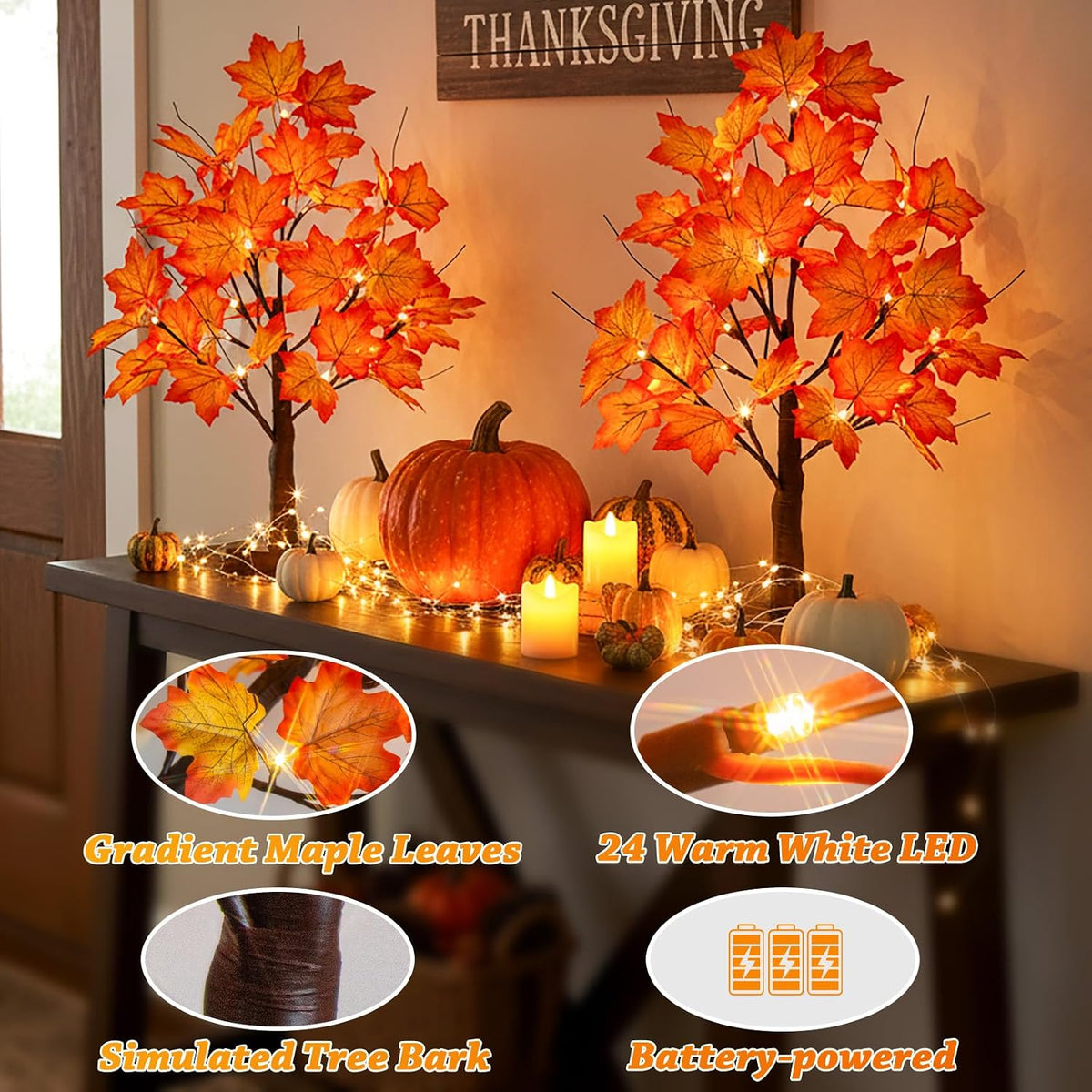 Lighted Maple Tree – view 5