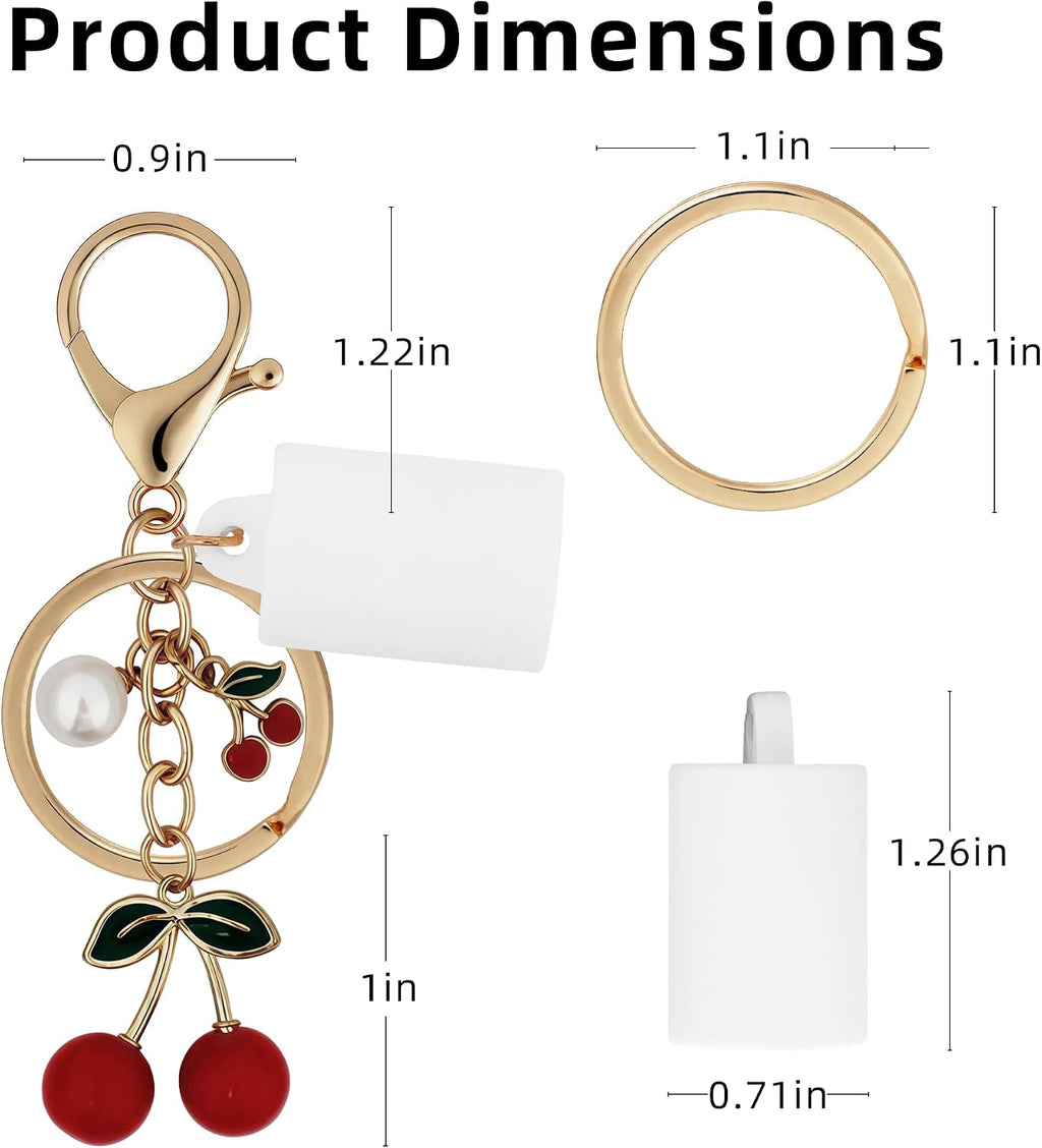 Lip Gloss and Hand Cream Keychain Cap Holder, Fits Chapstick and Fits Summer Fridays Lip Balm, Cute Portable Accessory