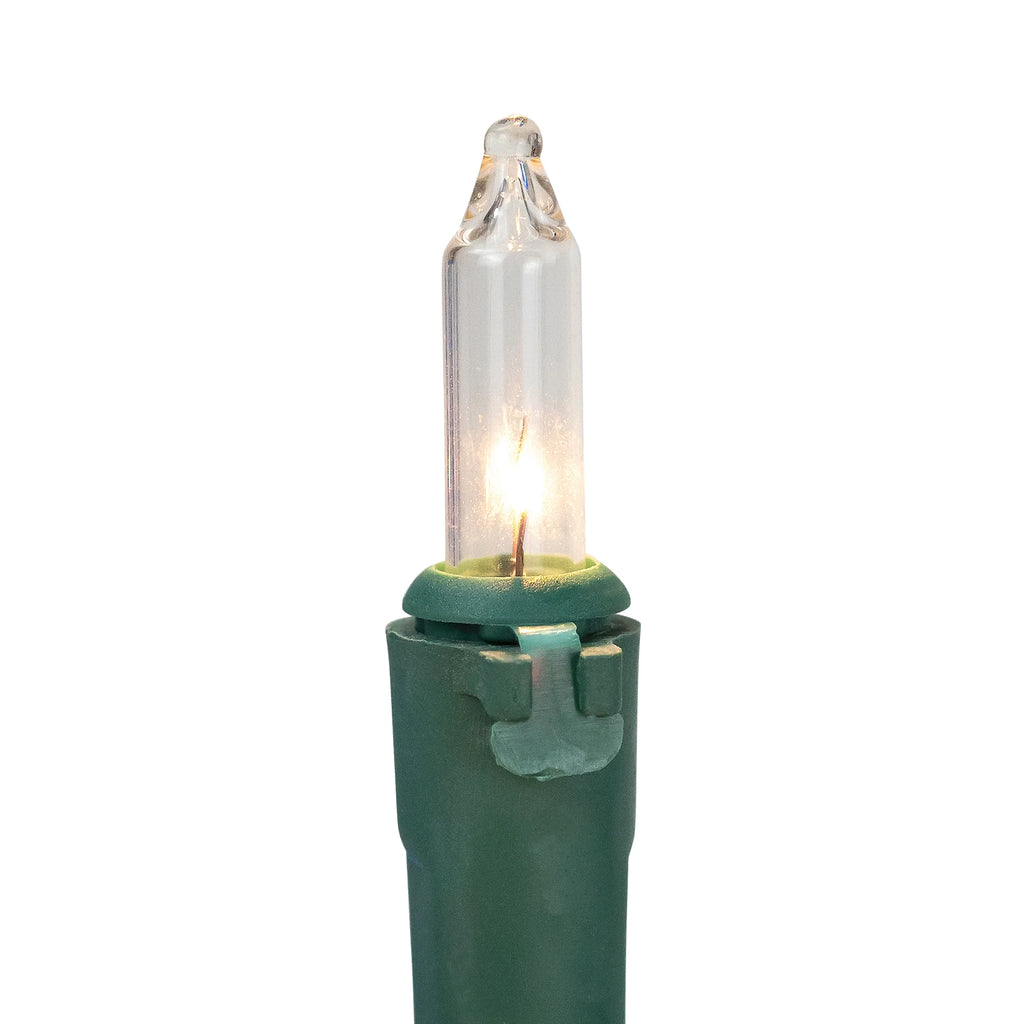 Mini Incandescent Christmas Lights, Blue & Clear, 100 Count, Green Wire – view 5