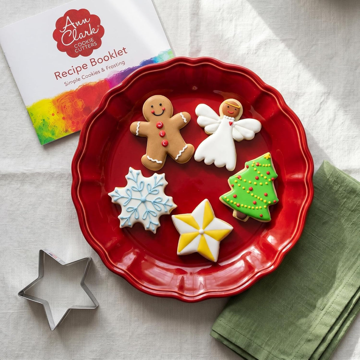 Ann Clark Christmas and Holiday Cookie Cutters Set of 5, Made in USA